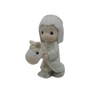 PRECIOUS MOMENTS Trail To Bethlehem Figurine Child with Hobby Horse 1995